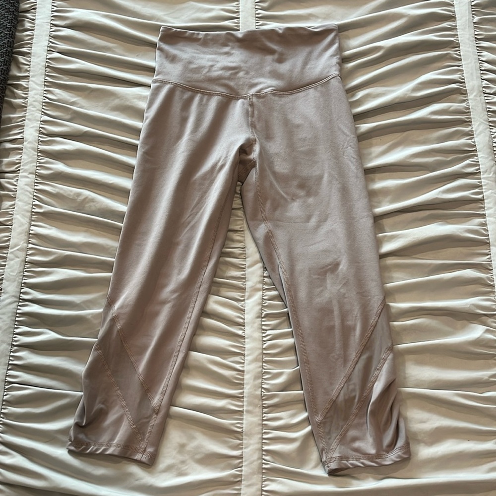 Champion Light Purple / Gray Cropped Workout Leggings